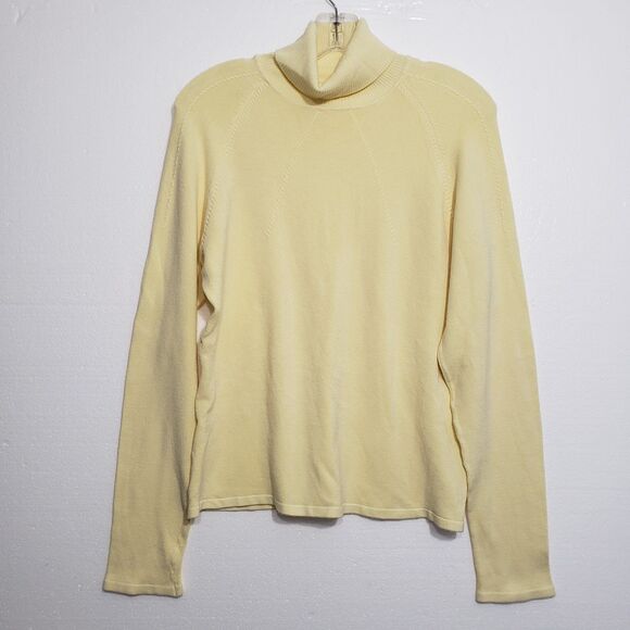 Soft and Beautiful Max Studio Woman's XL Yellow Turtleneck - Picture 7 of 8